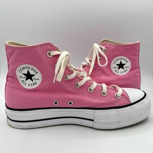 Converse Chuck Taylor All Star High-Top Lift Platform Sneakers Pink Womens 10